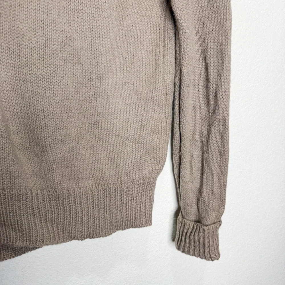 Vintage Lands End 100% Wool Grandpa Sweater Heavy Knit